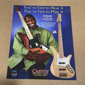 Sekou Bunch - Carvin Guitars - 2009 Print Advertisement